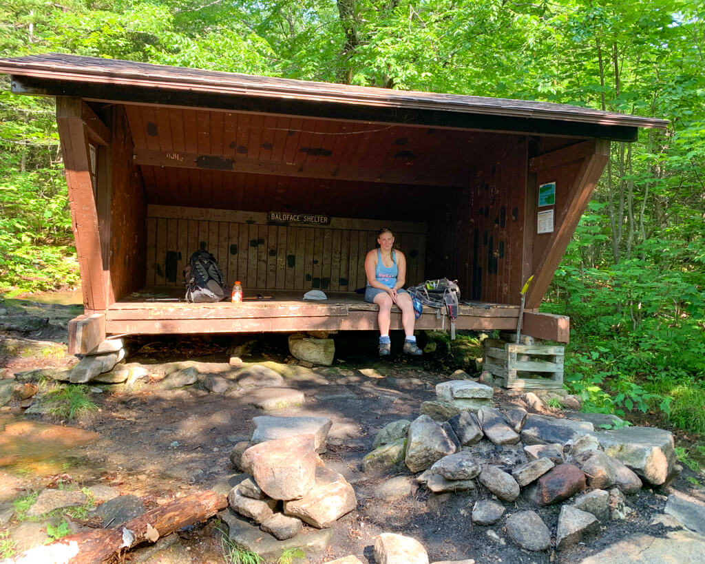 Photo of Natalie at Baldface Mtn Shelter