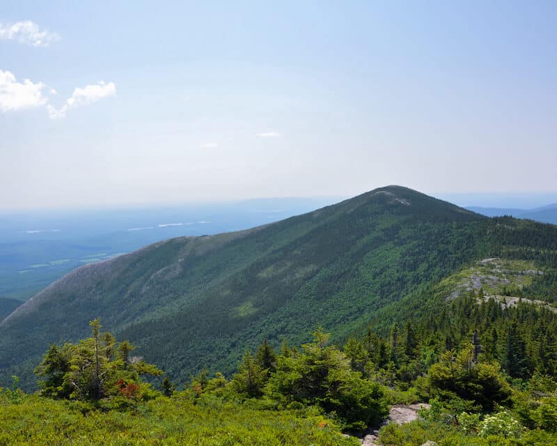 photo of north and south Baldface mountain peaks.